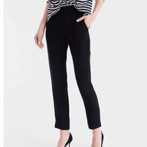 J.Crew Tall Easy Pant Black Matte Crepe Size 12 Tall
